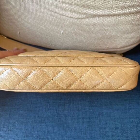 Chanel Cavier Quilted Timeless CC Shoulder Bag Beige - Picture 15 of 16